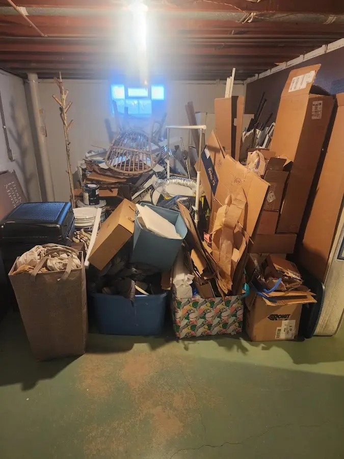 Roll-off dumpster container at job site for 8 Yard Dumpster Rental in New Britain